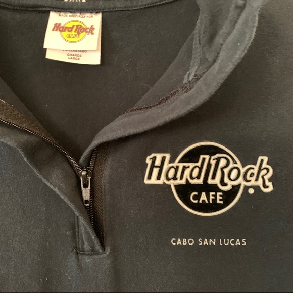 HARD ROCK CAFE Quarter Zip Pullover Size Large - Picture 5 of 11